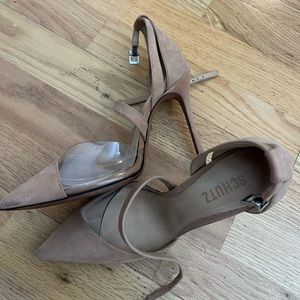 Schutz Heels Nude 7.5